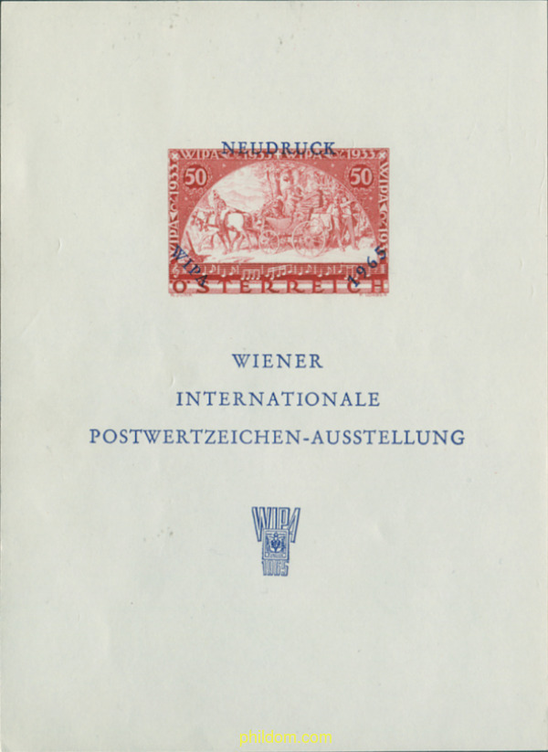 AUSTRIA – EXPOSICION FILATELICA INTERNACIONAL EN VIENA 1933