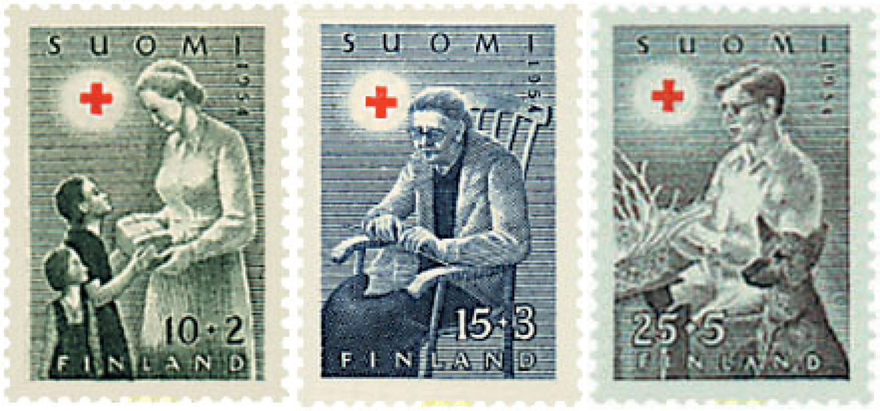 FINLANDIA – A BENEFICIO DE LA CRUZ ROJA. ASISTENCIA SOCIAL 1954