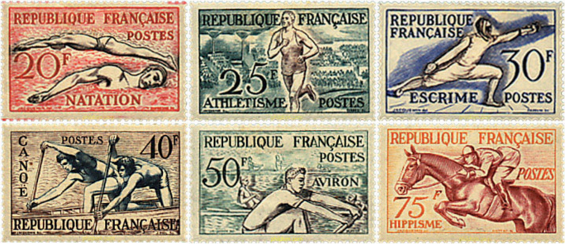 FRANCIA – 15 JUEGOS OLIMPICOS VERANO HELSINKI 1952 1953