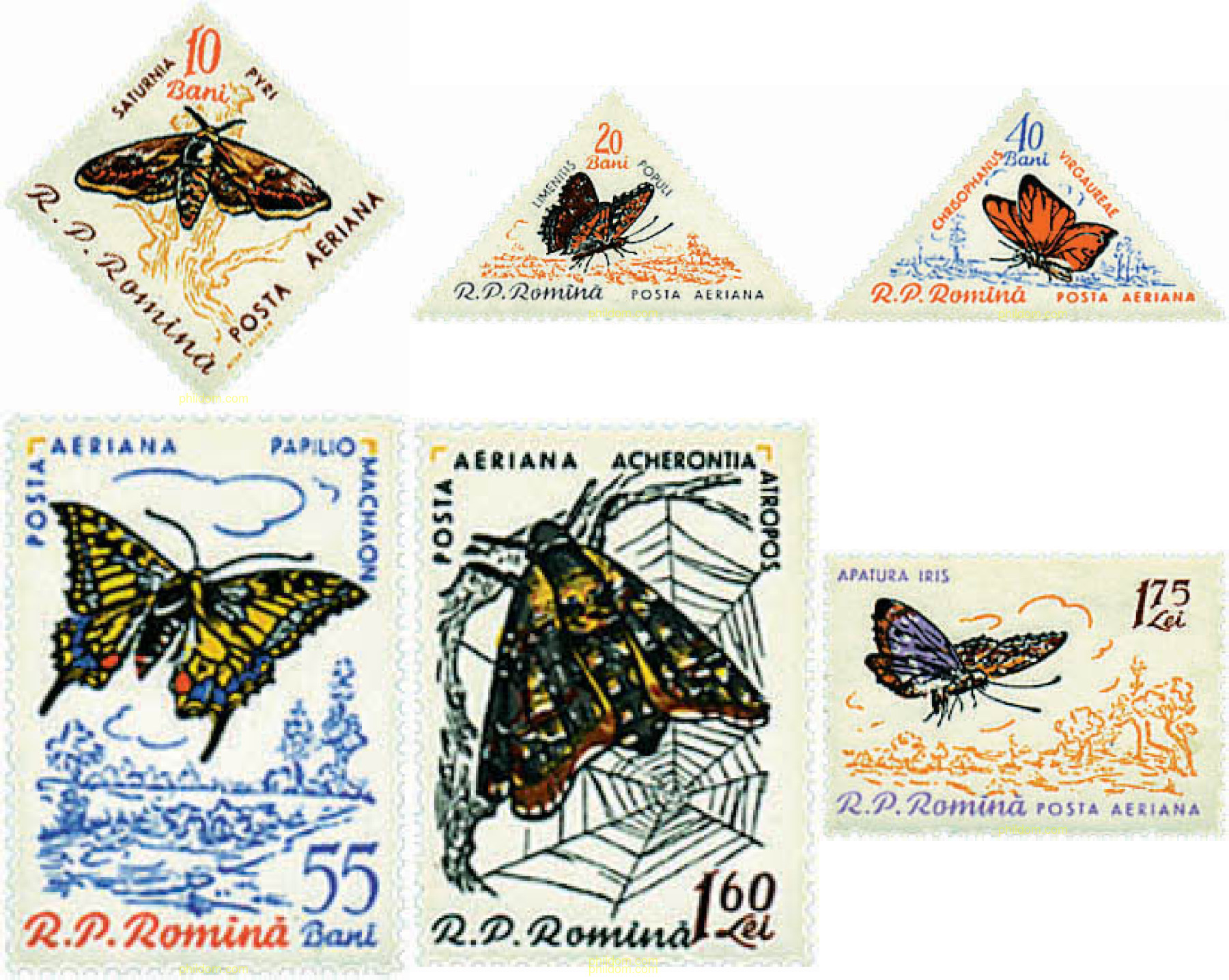 RUMANIA – MARIPOSAS 1960