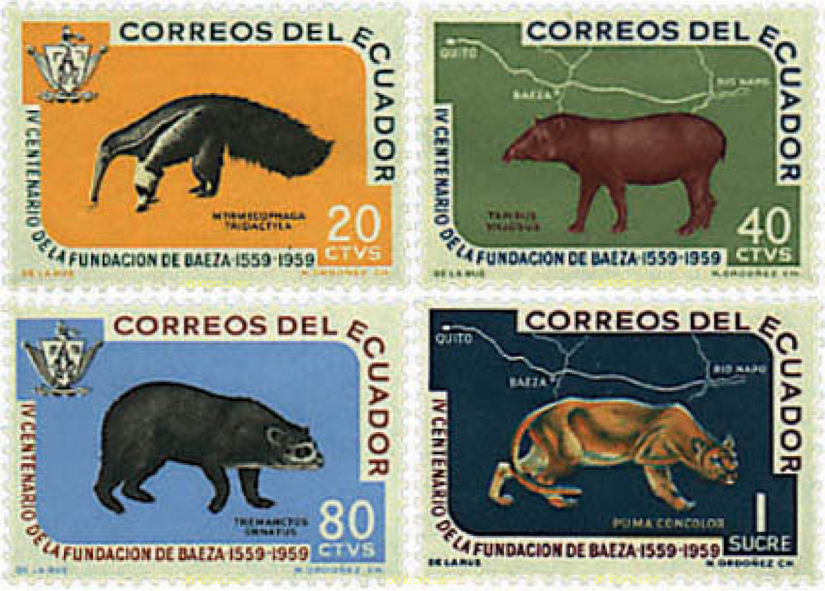 ECUADOR – 4 CENTENARIO DE LA FUNDACIÓN DE BAEZA 1960