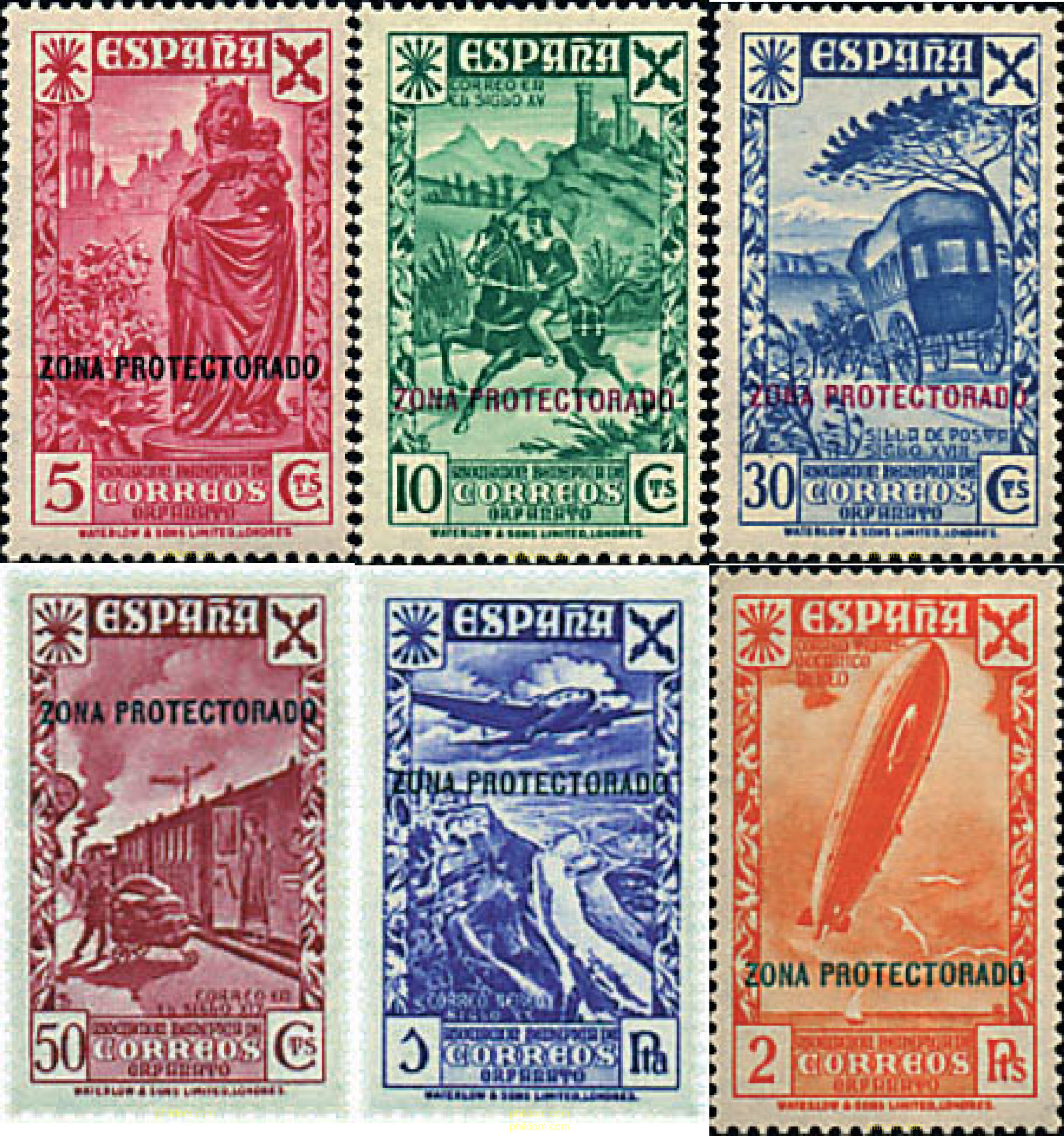 MARRUECOS ESPAÑOL – SELLOS DE BENEFICENCIA 1938