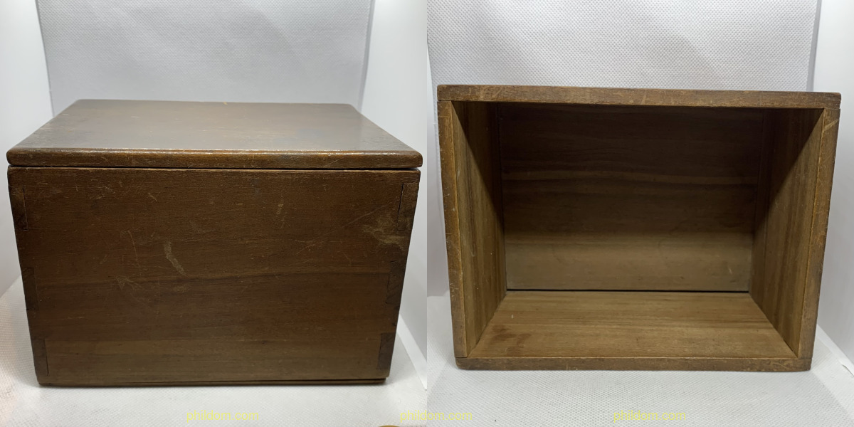 ANTIGUA CAJA DE MADERA 12x13X17,50 cm